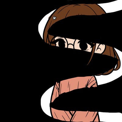 sad girl with glasses in a sweater