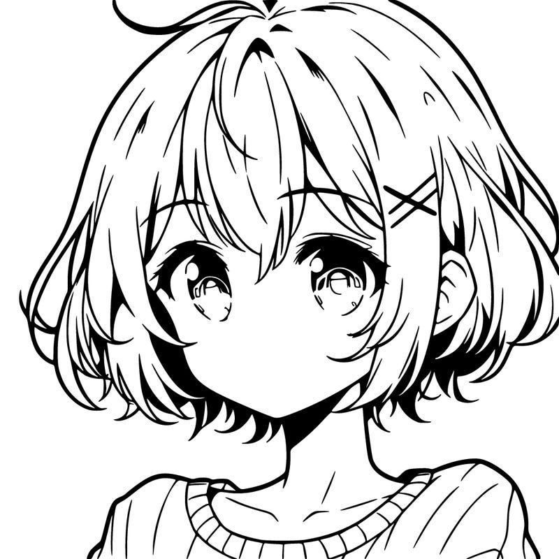 anime girl with short hair