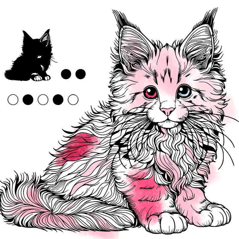 realistic  manecoon kitten