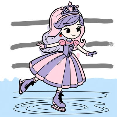 princess skating on ice