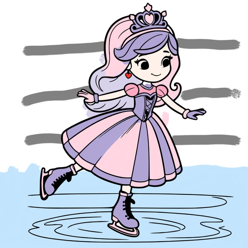 princess skating on ice