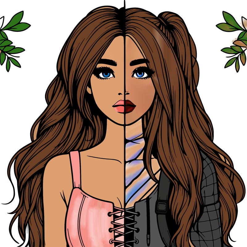 realistic girl split