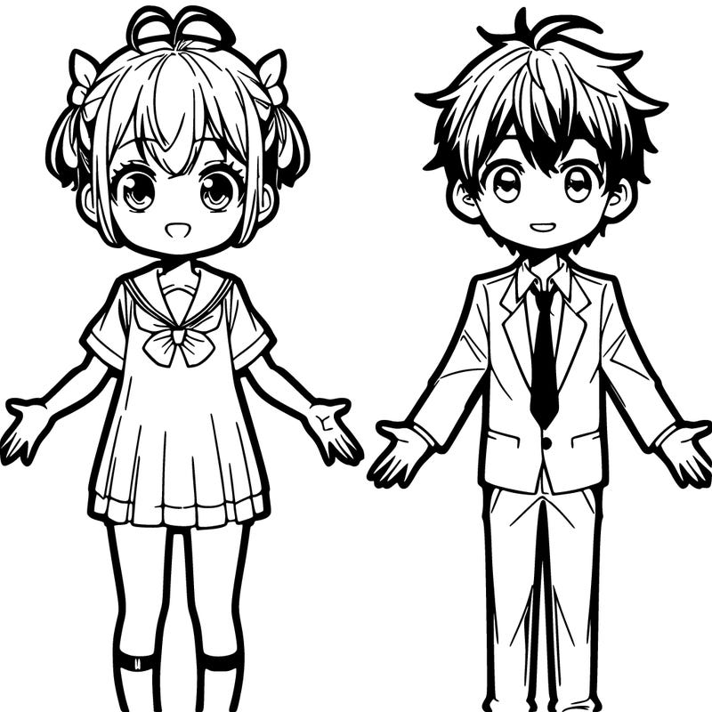 manga boy and girl