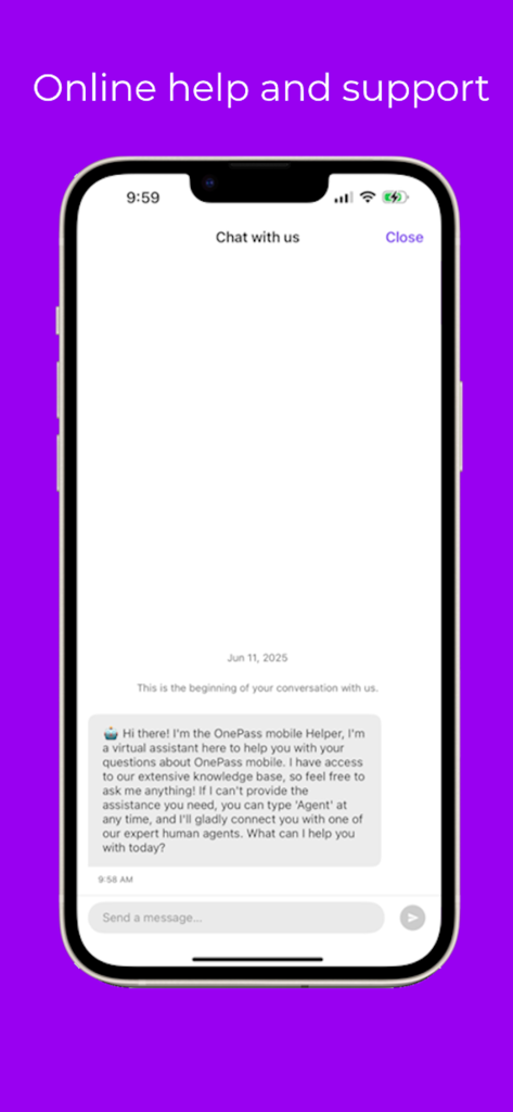 OnePass mobile - OnePass mobile app online help and chat support