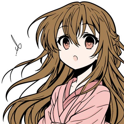 anime girl with long hair