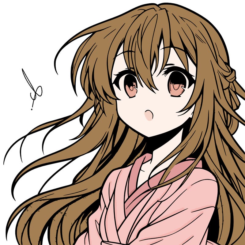 anime girl with long hair