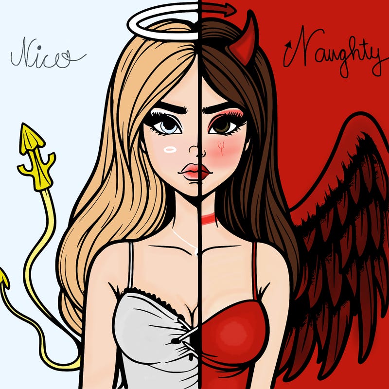 devil vs angel realistic girl