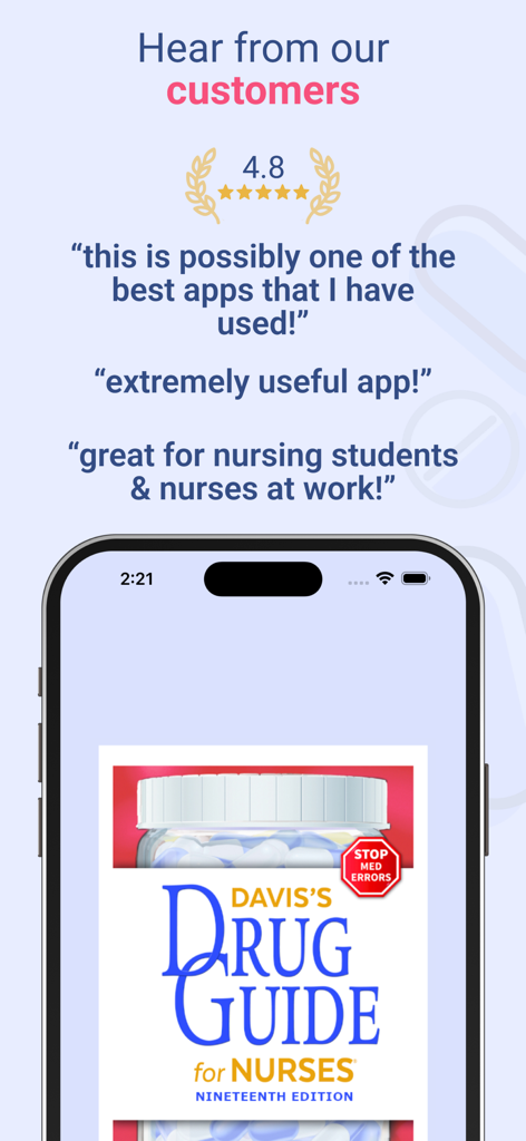 Davis Drug Guide For Nurses - User reviews and 4.8 star rating for the Davis Drug Guide for Nurses mobile app.