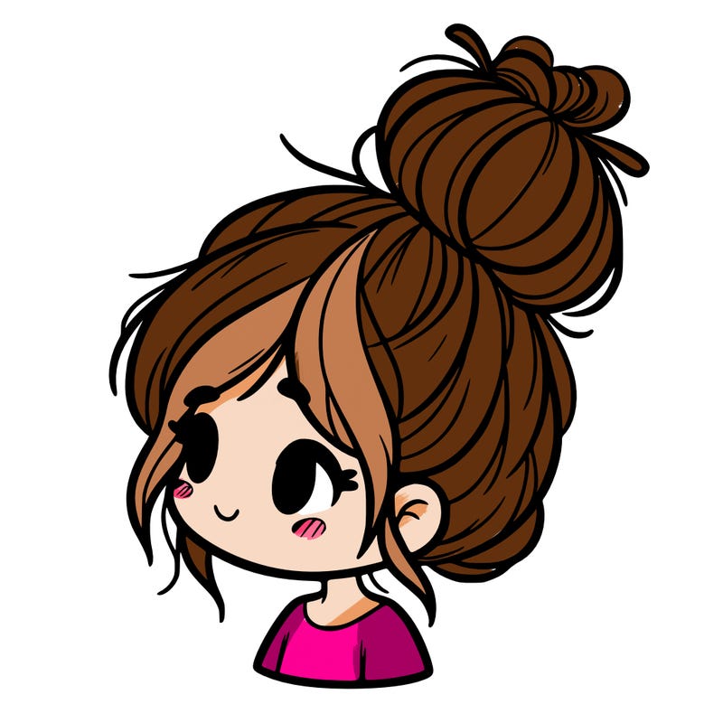 girl with messy bun