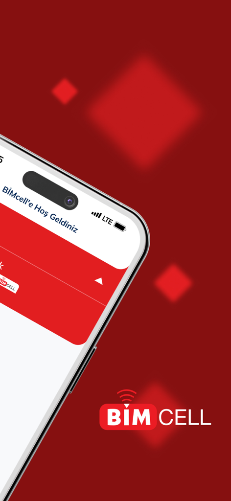 Bimcell Online İşlemler - Bimcell Online Islemler welcome screen showing the app logo on a smartphone