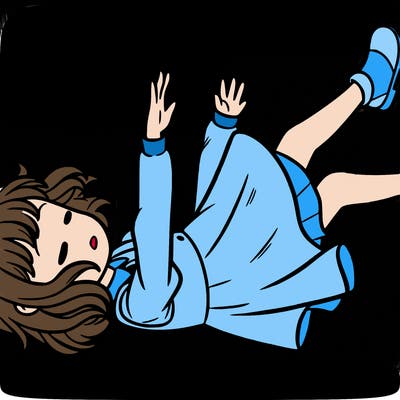 girl falling