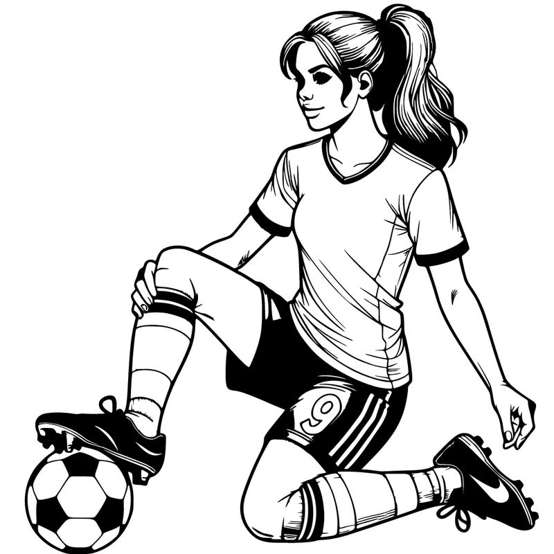 realistic soccer girl