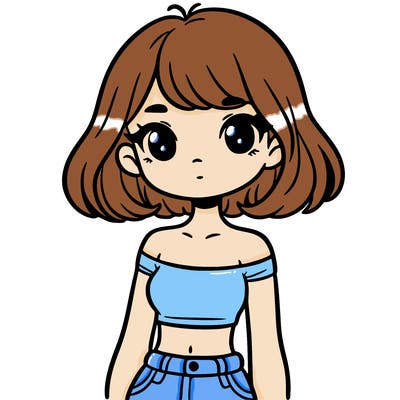 girl in a cute crop top