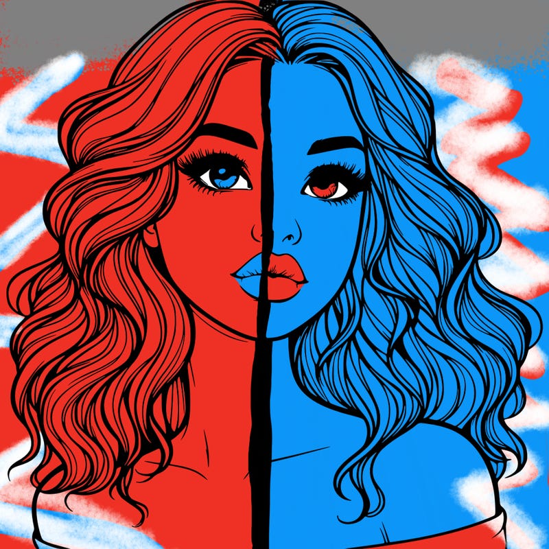 realistic girl with wavy hair and lips