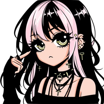 goth anime girl