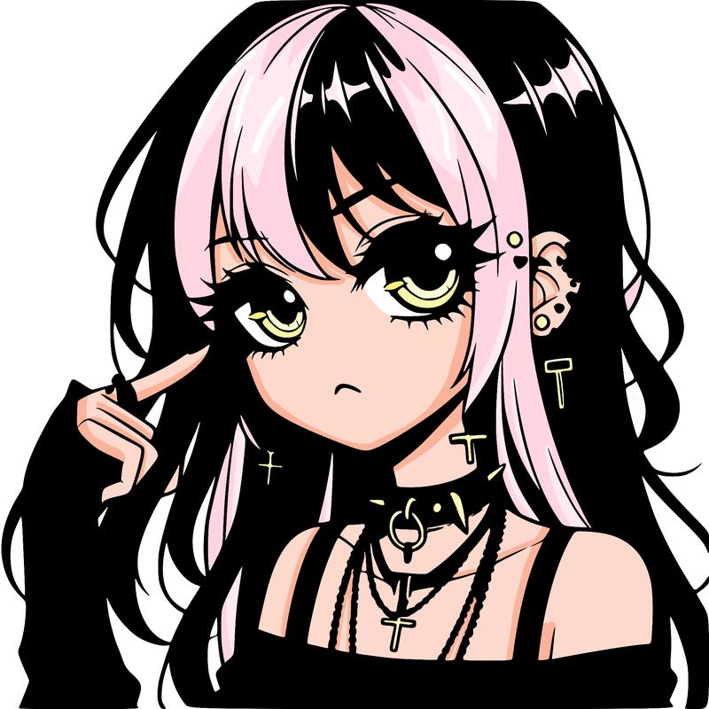 goth anime girl