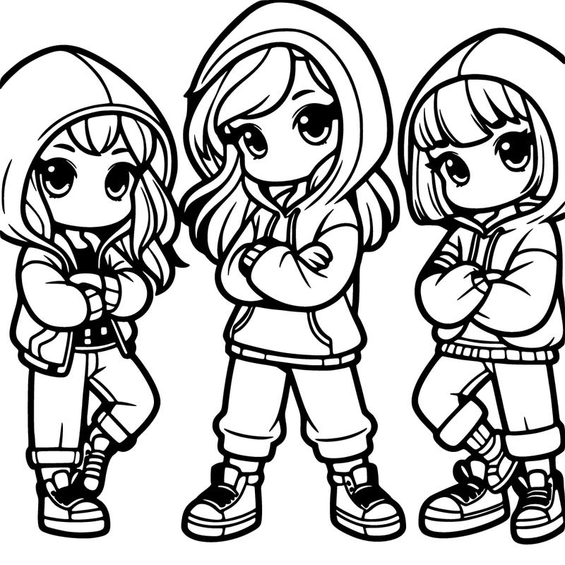 girls with cool hoodies