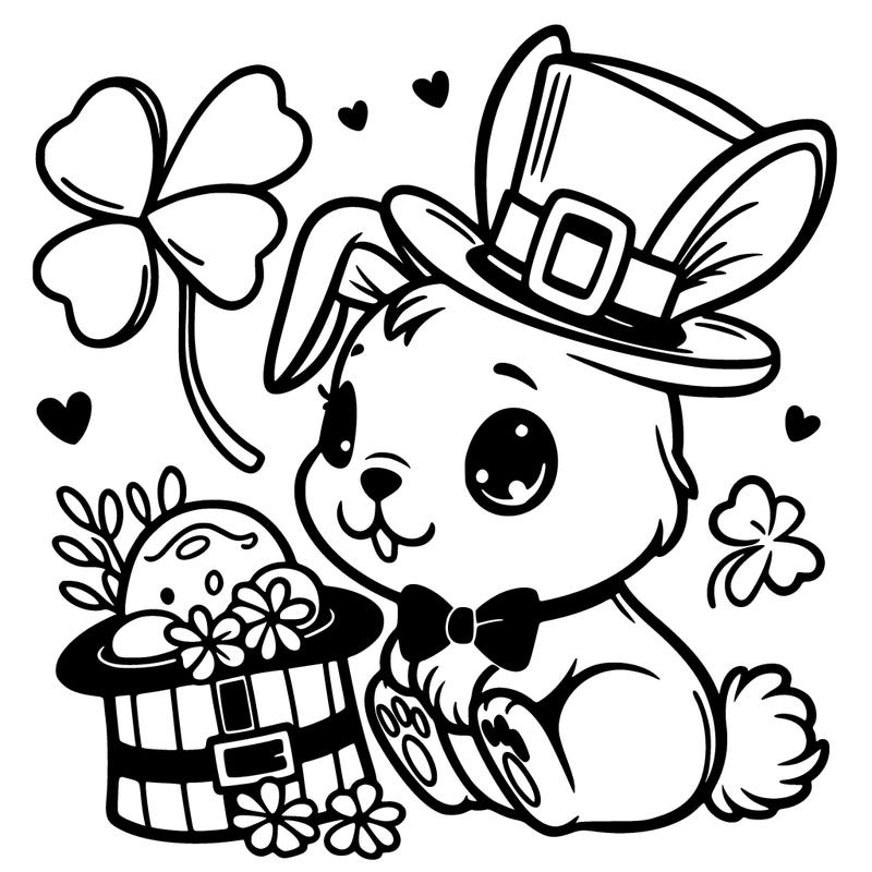 st. patrick's day, bunny.