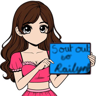 realistic pretty girl holding blank sign