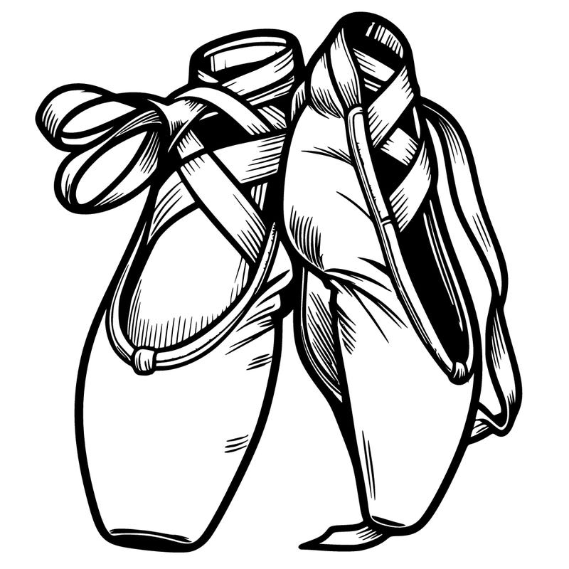 realistic ballet pointe shoes