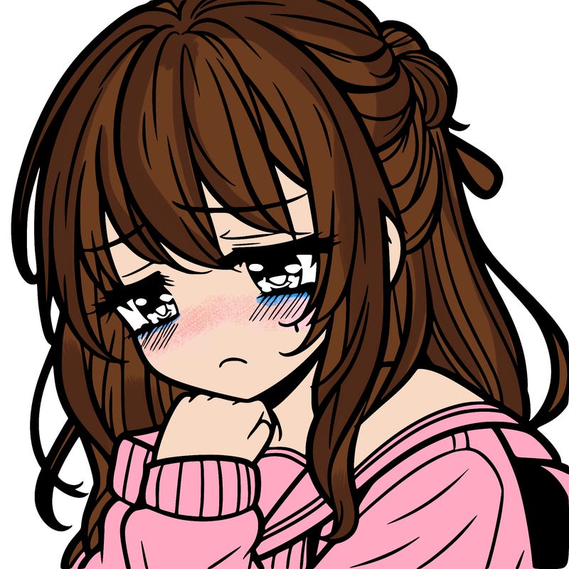 manga girl sadness