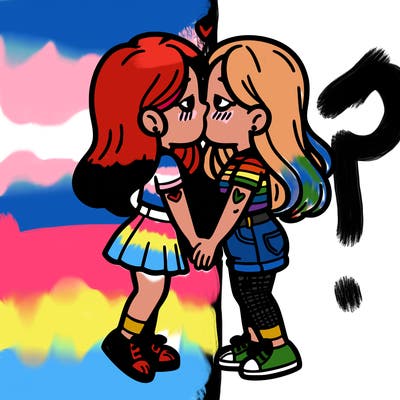 girls kissing girls