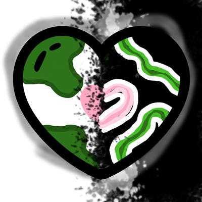 a blank heart