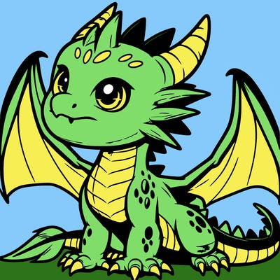 fierce baby night dragon