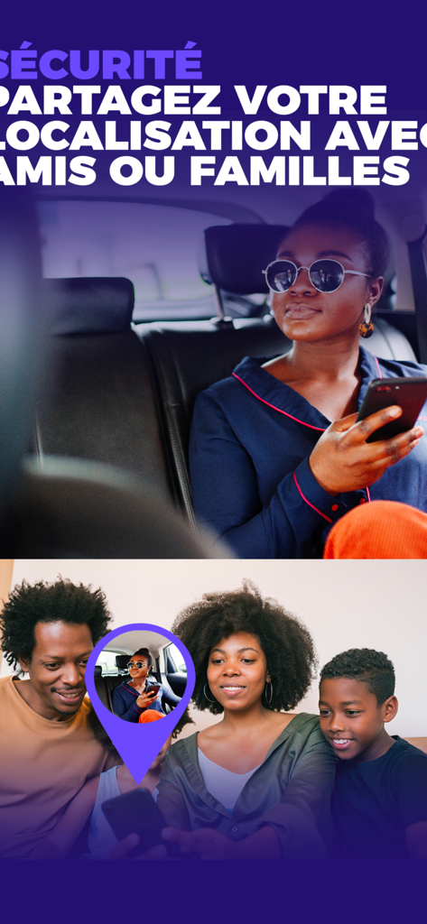 Intrav - Una donna che condivide la sua posizione in auto in tempo reale con la sua famiglia usando l'app Intrav per la sicurezza