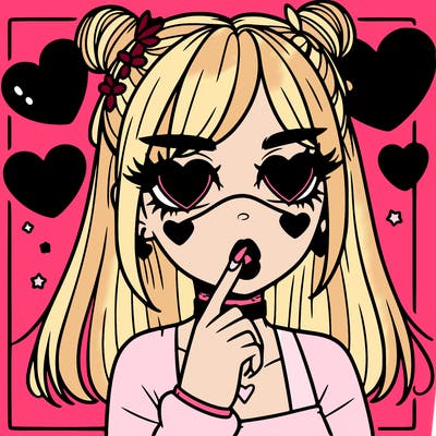 aesthetic heart girl