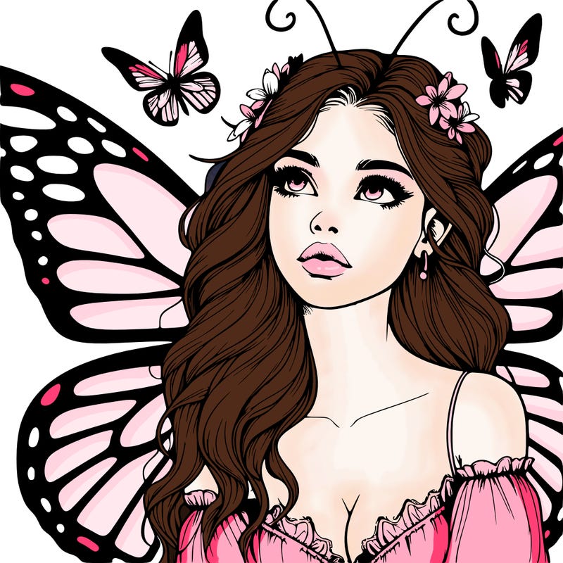 butterfly fairy realistic girl