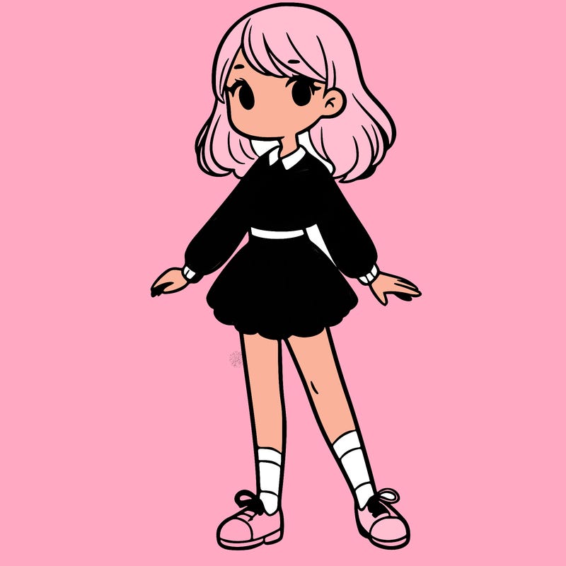 a girl standing in a pose