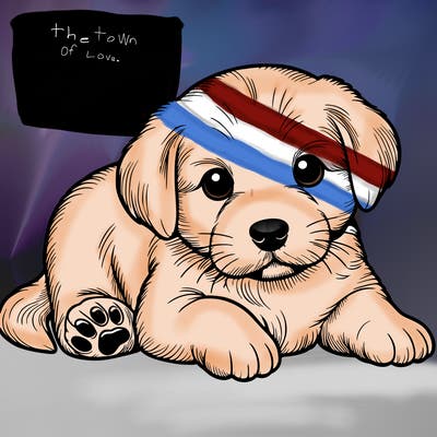 a cute realistic puppy