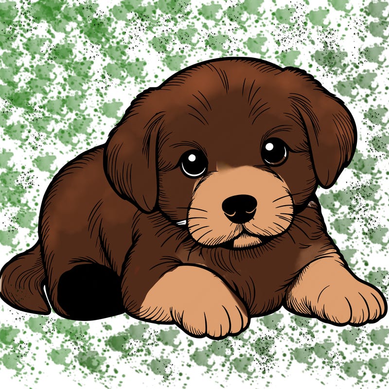 a cute realistic puppy