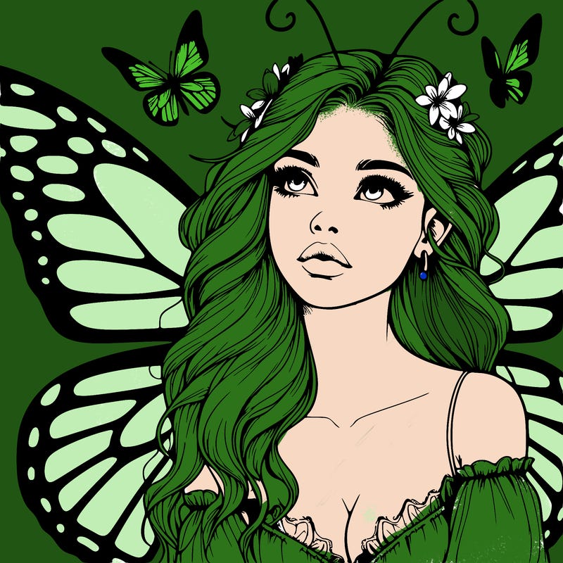 butterfly fairy realistic girl
