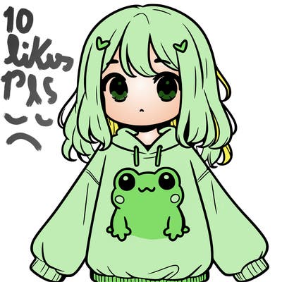 girl wearing frogging sweatshirt