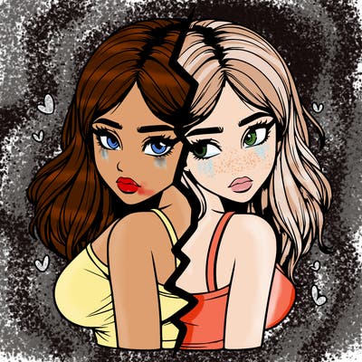 realistic girl split