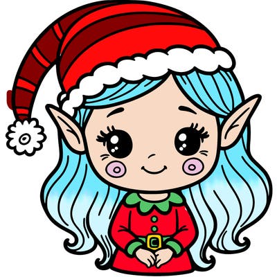 christmas elf girl