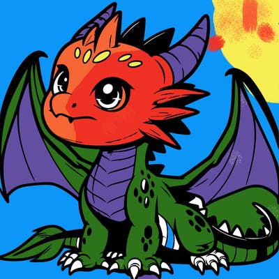 fierce baby night dragon