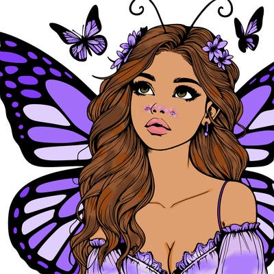 butterfly fairy realistic girl