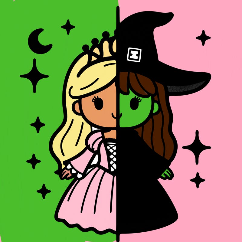 split princess and witch