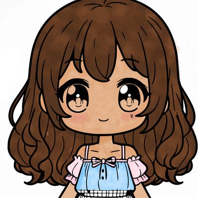 a simple 2d chibi girl