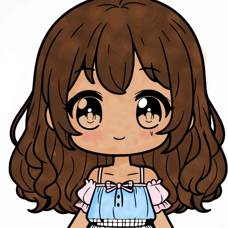 a simple 2d chibi girl