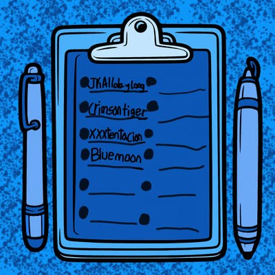 blank clip board with pen