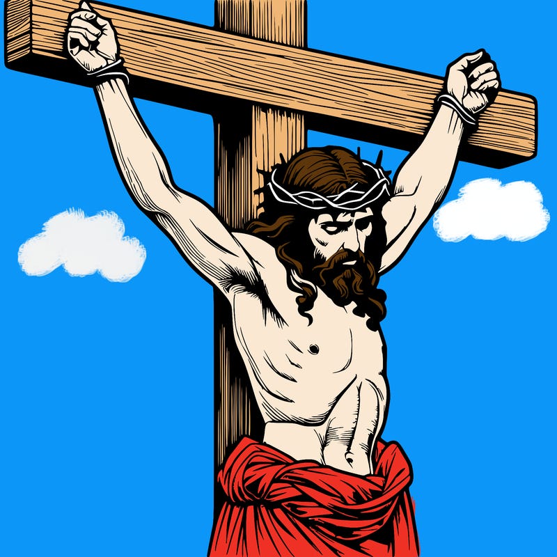 jesus realistic on the cross