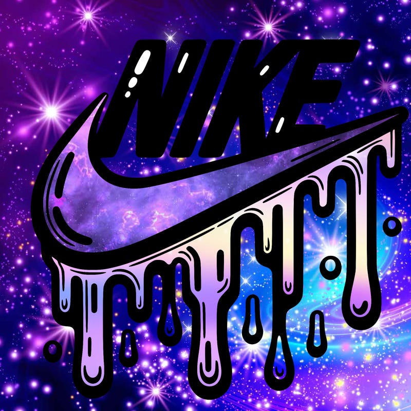 dripping nike logo