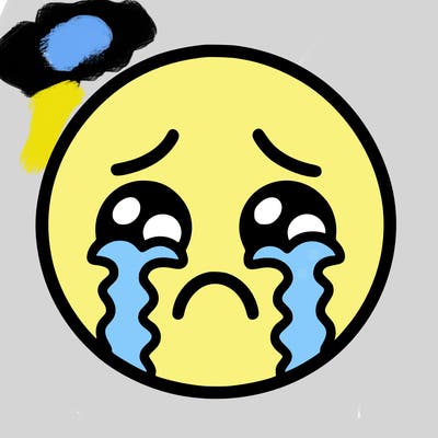 a crying emoji