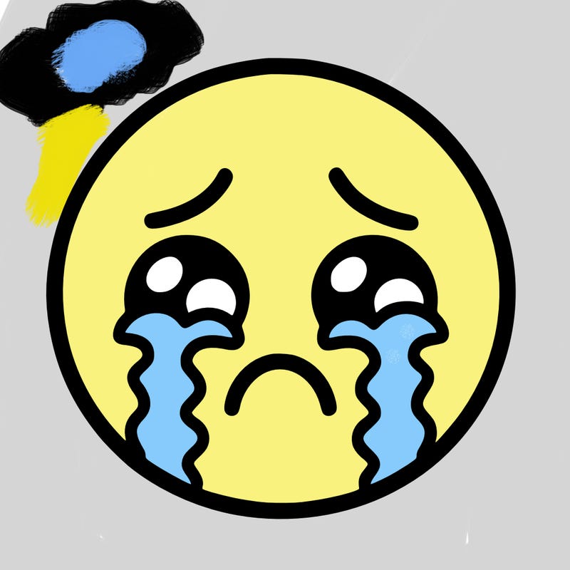 a crying emoji