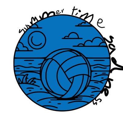 volleyball on a beach