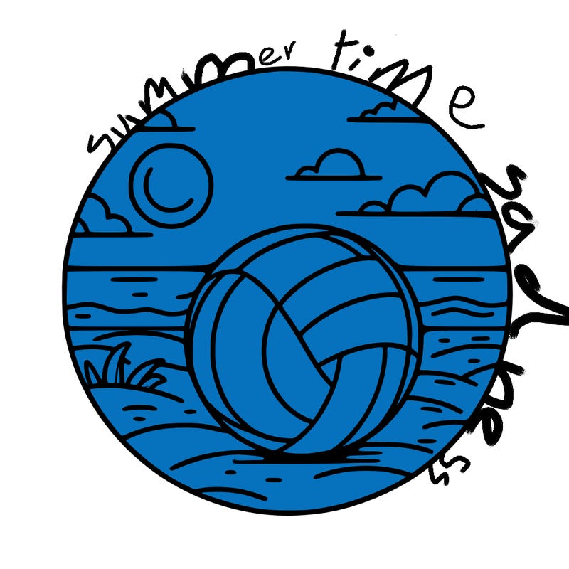 volleyball on a beach